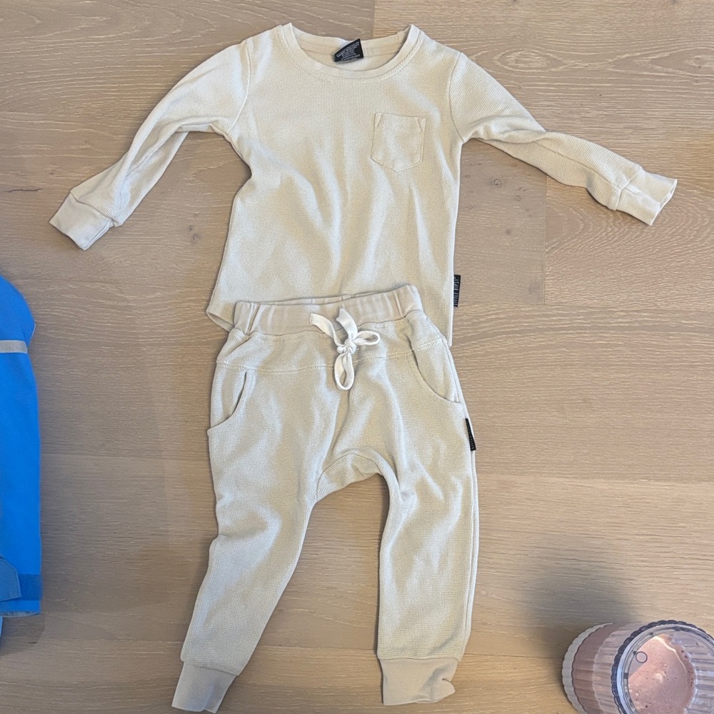 Cream Kids Bottom Set